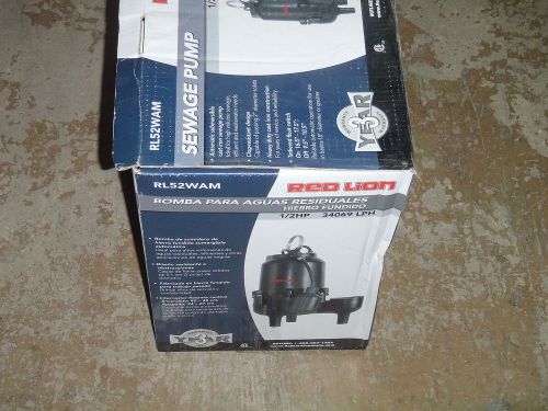 Red lion rl52wam 1/2-hp 9000-gph cast iron sewage pump with tethered switch for sale