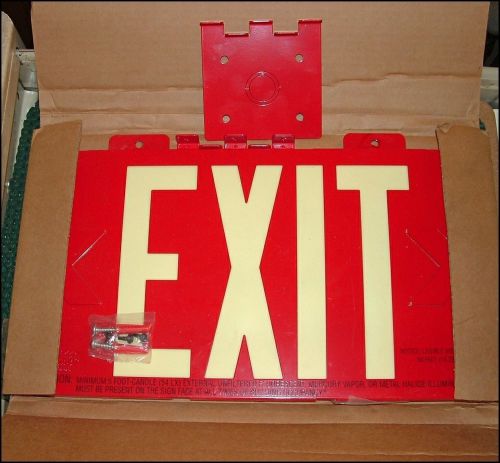7011-B JESSUP MFG COMPANY GLO BRITE ECO FRAMED EXIT SIGN RED