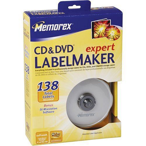 Memorex CD and DVD Expert Label Maker with 138 Labels Included Brand New Sealed!