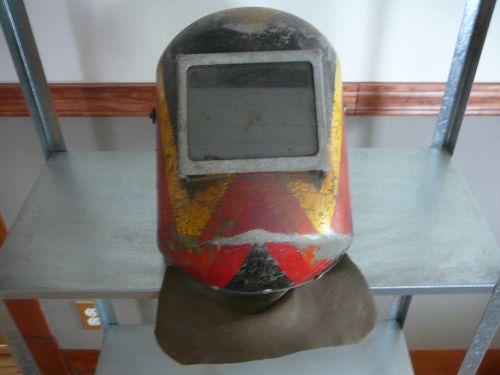 Unique and bizzard vintage fibre metal welding helmet, mask welder 1980s 80s for sale