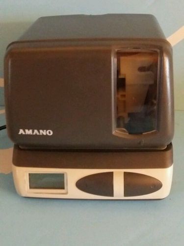 AMANO PIX-21 TIME RECORDER ELECTRONIC TIME CLOCK STAMP RECORDER, WORKS GREAT