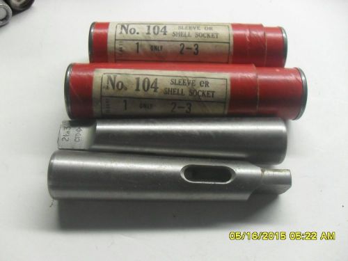 Two cleveland twist drill sleeves  #2 to #3 morse taper. for sale