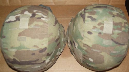 (2) US GI Kevlar Advanced Combat Helmet (ACH) by MSA, Medium, Used