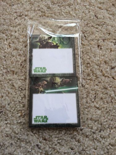 Star Wars Yoda Note Pad Set Of 2 New