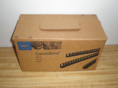 Gbc CombBind Standard Spines, .75 in. Diameter, 150 Sheet Capacity, Black, 10...