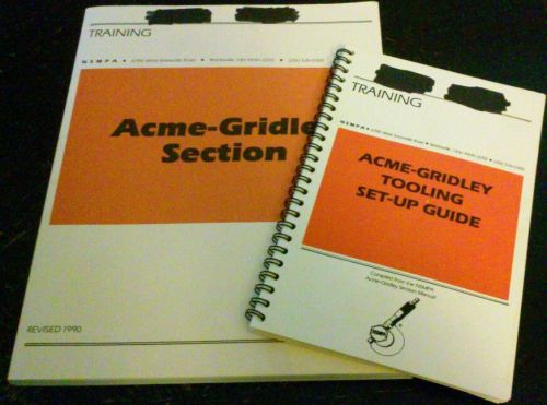 Acme Gridley Screw Machine Tooling Set-Up Guide &amp; Instruction Manuals