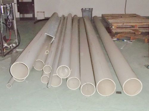 Lot: 13 pieces; sched. 40 pvc pipe  8 , 6 , 4 , and 2 inch pipes x 20 feet long for sale
