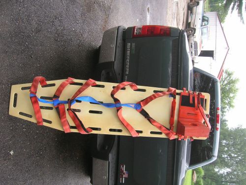 BACKBOARD floating water rescue with with  the WEBBING EMT SPIN BOARD POOL