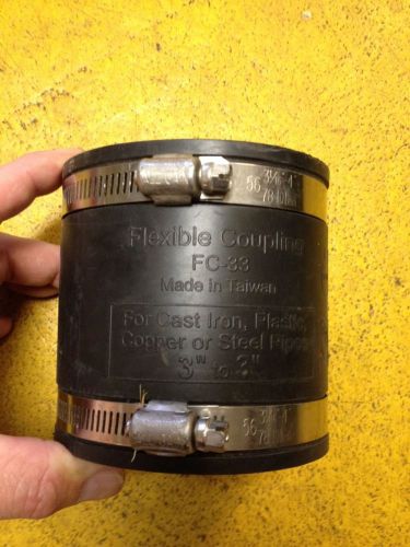Fernco fc-33 flexible coupling, 4 in.long with clamps for sale