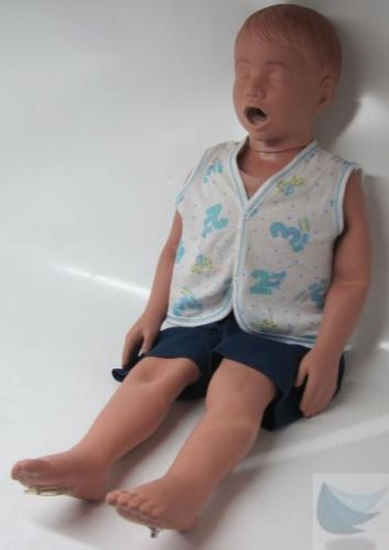 SimulAids Child CPR Manikin Toddler Timmy Water Fillable Caucasian White &amp; Blue