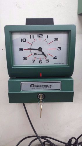 ACROPRINT 125NR4 PROFESSIONALLY RECONDITIONED MANUAL PRINT TIME CLOCK BUNDLE