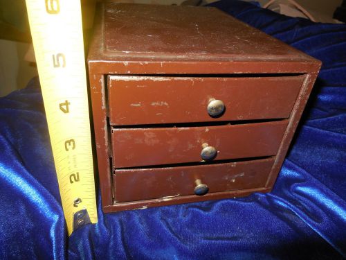 Vintage Metal 3 Drawer Parts Cabinet Storage Organizer