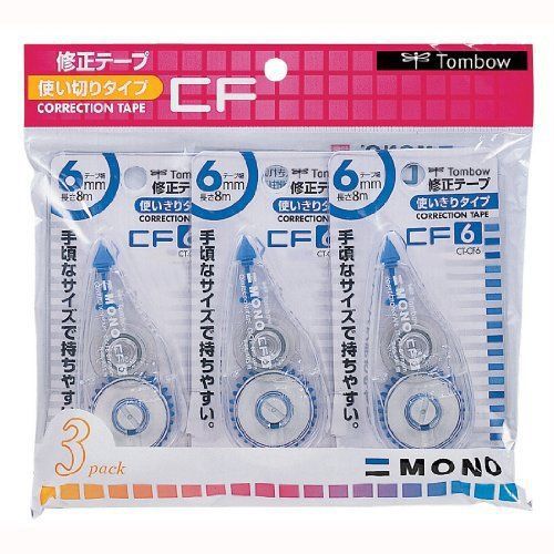[set of 3] dragonfly - pencil correction tape mono cf63p pack kca-324 for sale