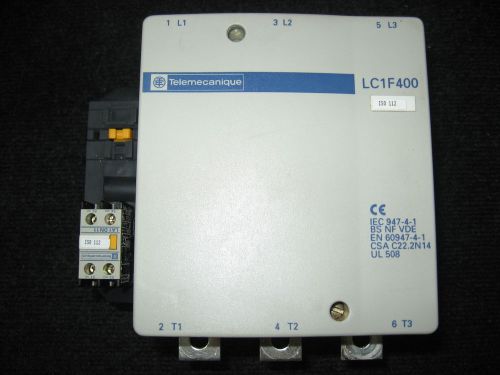 Telemecanique lc1f400 contactor with 120 volt coil (420 amp) for sale