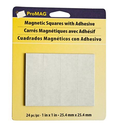 Magnum Magnetics-Corporation ProMAG Square Flexible Magnets with Adhesive, 1&#034;