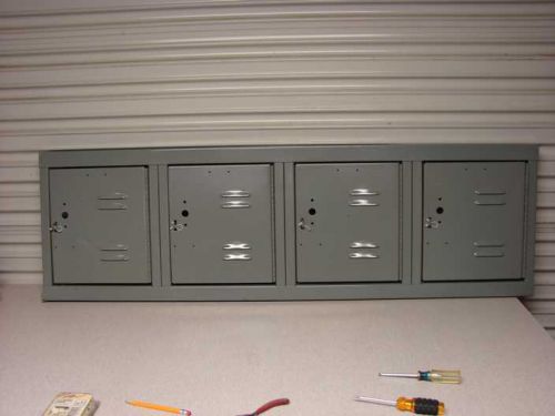 Hallowell locker face frame 1 high 4 wide 48&#034; x 14-1/2&#034; face only gray