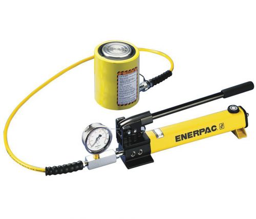 Enerpac Pump &amp; Low Height Cylinder Set, 50 Ton, 10,000 psi, SCL502H, /HR4/