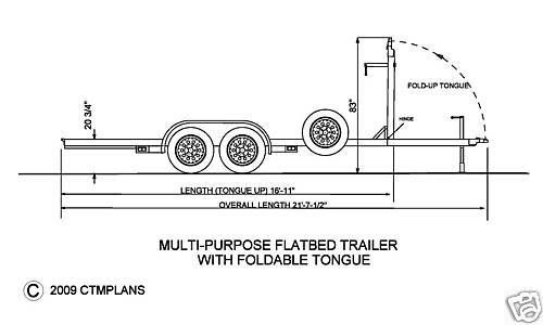 TRAILER PLANS- Flatbed tandem axle trailer