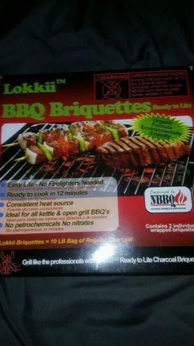 4 NEW Lokkii Ready To Lite premium Barbeque Briquettes 4 Individually Wrapped