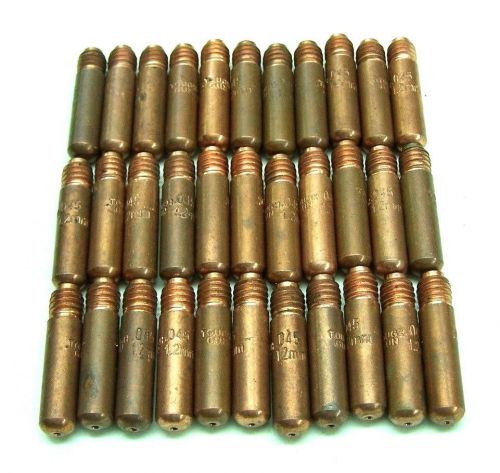 Lot of 33 tough gun copper tip contacts .045&#034; 1.2mm for sale