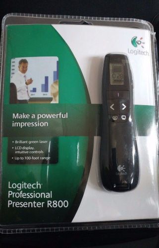 Logitech R800 Professional Presenter Laser Pointer NEW, 930-001350, RF, Green