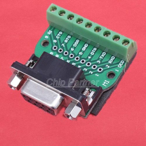 Db9-m1 db9 nut type connector 9pin female adapter terminal module rs232 for sale