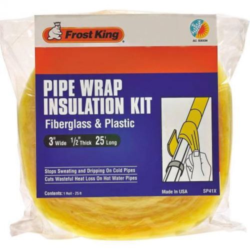 Fiberglass Pipe Insulation 3&#034; X 1/2&#034; Thermwell Products Doorknobs SP41X