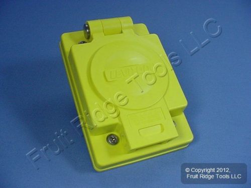 New leviton yellow wetguard flip cover for 20a locking receptacle outlets 60w04 for sale