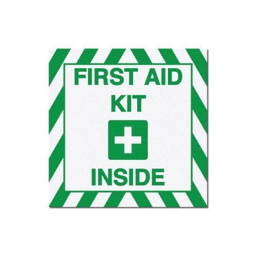 10&#034;x 10&#034; Reflective First Aid Kit Sticker Die Cut Decal Adhesive Vinyl Emergency