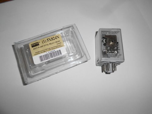 Dayton 5x824n spdt relay 120v coil, 16a contacts octal socket  8-pin new for sale