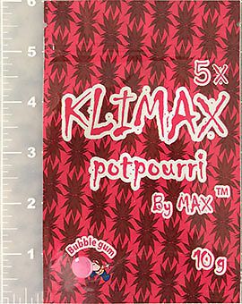 5X Klimax Potpourri By Max Bubble Gum 10 g *50* Empty Bags