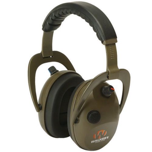 Walkers Game Ear GWP-WREPMBN Alpha Power Muff D-Max Green Headphones w/Mic