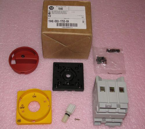 Ab 194e-e63-1753-6n 63-amp 3-pole 480vac disconnect switch new surplus for sale