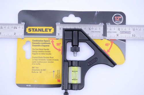 Stanley Tools Handyman Combination Square, Steel, 12&#034;, Black/Chrome  A2008V