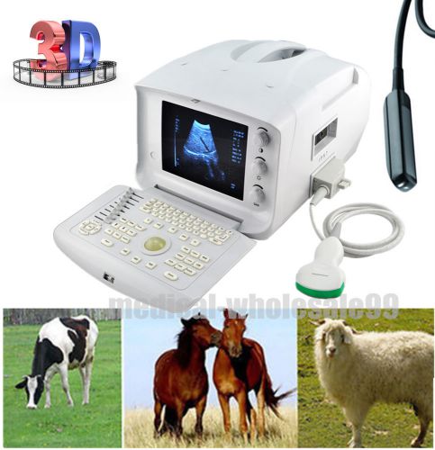 10.4&#039;&#039;ultrasonic vet ultrasound scanner/machine convex+trans-rectal probe animal for sale