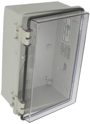 BUD Industries NBF-32416 Plastic Outdoor NEMA Economy Box with Clear Door,