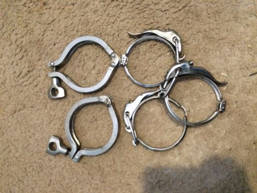 Tri Clamp Stainless Steel 3&#034;  Sanitary Clamp FIVE Pcs.