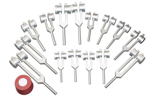 15 weighted human organ tuning forks + activator+ pouch hls ehs for sale