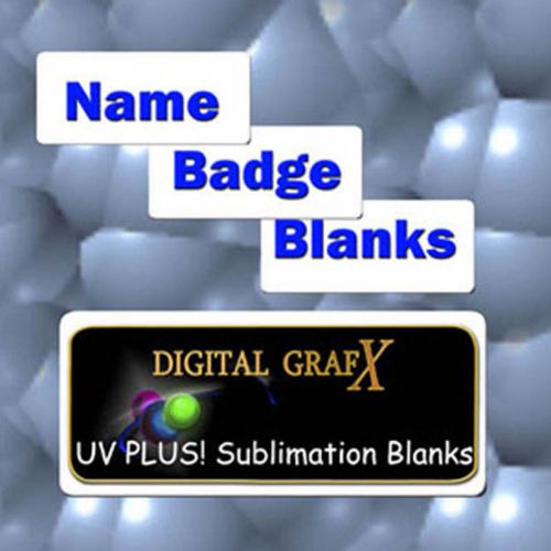 50ea High Gloss Aluminum Name Badge Blanks for Sublimation 1-1/2&#034; x 3&#034;