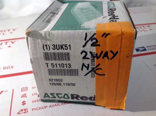 Asco 3uk51 120/60ac 2-way brass 1/2 solenoid valve normally closed 8210g2 for sale