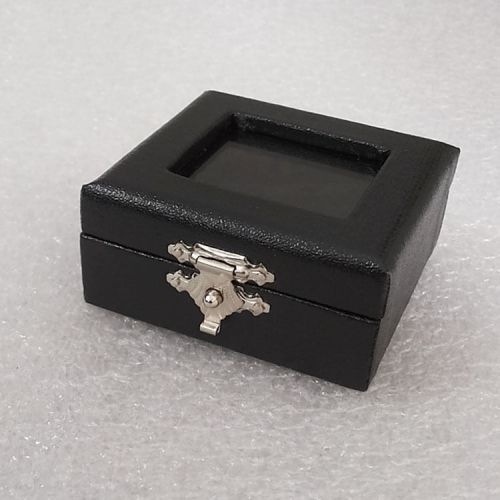 BOX DISPLAY DIAMOND SHOW CASE GEM JEWELRY TOP JAR BLACK LOOSE HOLDER CONTAINER