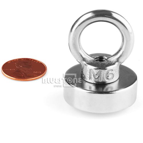 Powerful strong disc rare earth permanent ndfeb magnet d30x10mm + eyebolt ring for sale