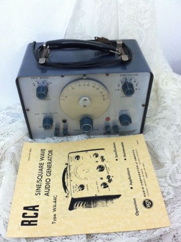 RCA Audio Frequency Signal Generator WA 44C  with Manual 1965