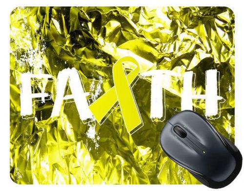 Sarcoma Cancer Awareness Faith Ribbon Square Mouse Pad