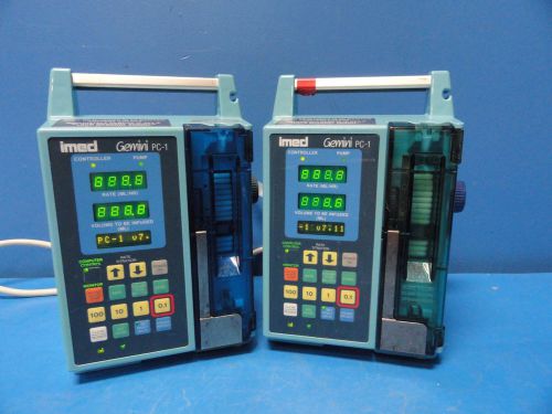 2 x Imed Alaris Model 1310 Gemini PC-1 Volumetric Infusion Pump/Controller(9186)
