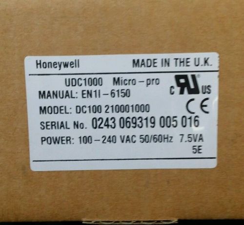 honeywell udc1000 micro-pro model DC100210001000 100-240VAC new in box