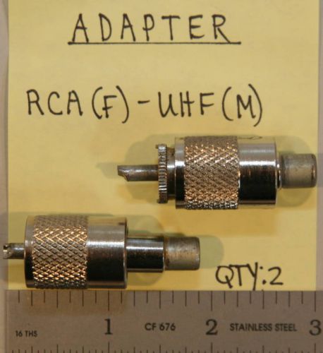 (2) RCA(Female) to UHF(Male) Adapters