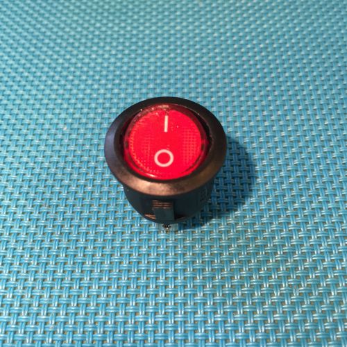 Lighted round rocker switch snap in spst on off 250v 6a for sale