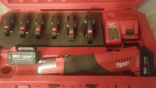 Milwaukee m18 pro press with 2 lithium 5.0 batteries