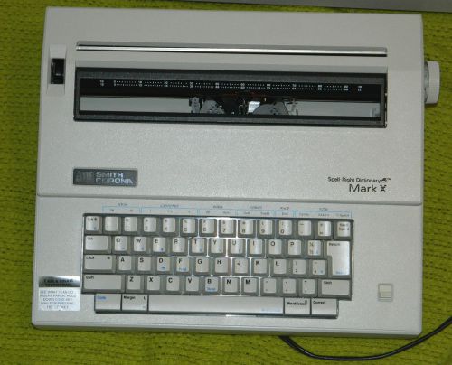 Smith Corona Electronic Typewriter # Mark &#034;X&#034; with Keyboard Cover!